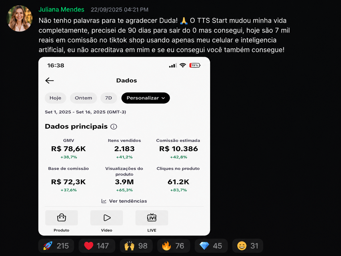 Depoimento de Juliana Mendes